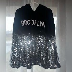 Black and silver sparkly sweater